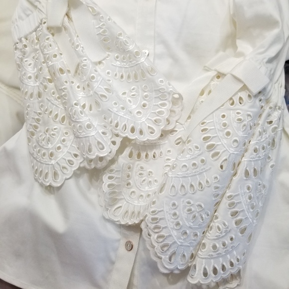 🚫SOLD🅿️🚫NWT TED BAKER LACE BOW SLEEVE BLOUSE - Picture 4 of 8